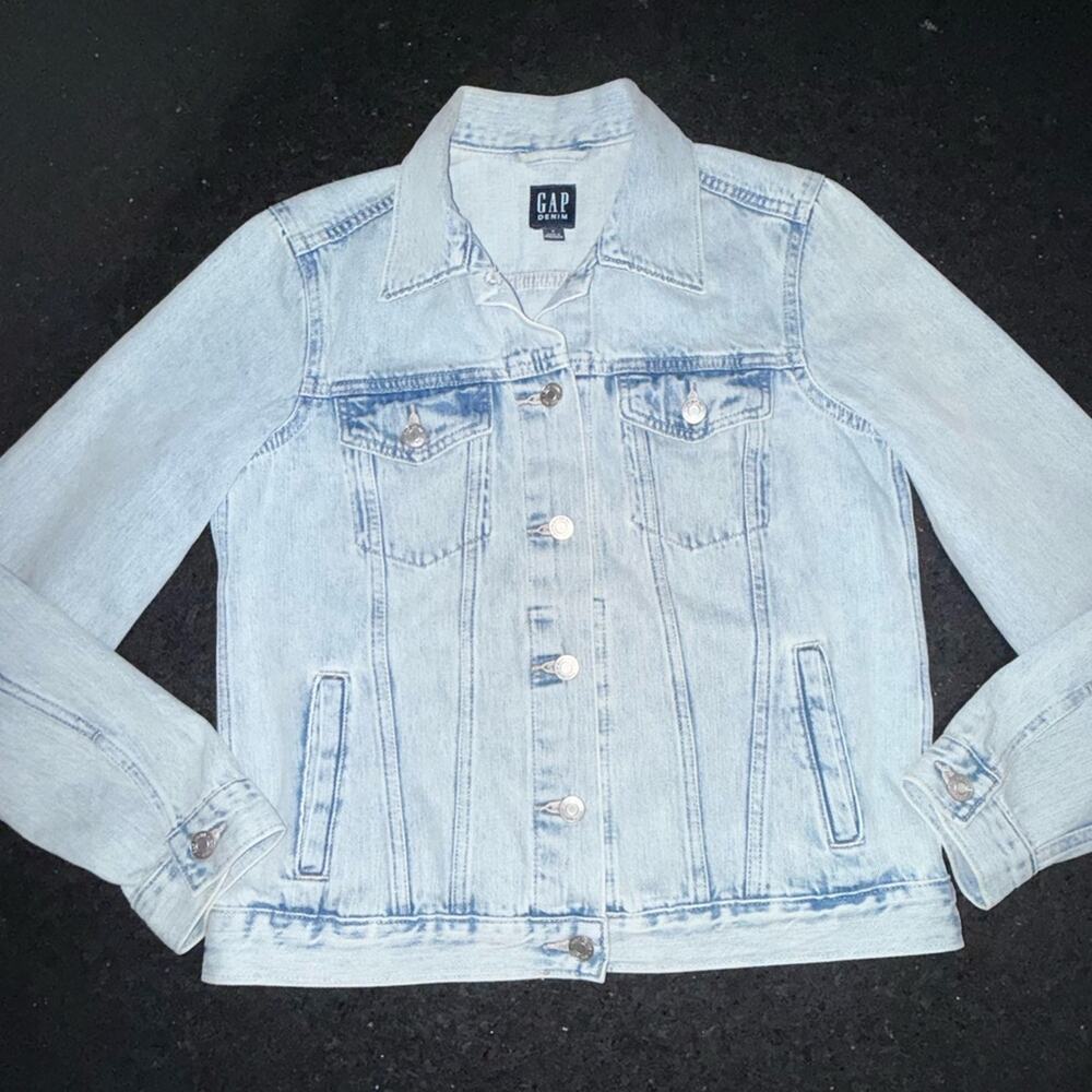 UEC GAP ACID WAS Light Blue Denim JEAN Jacket 100% COTTON SZ SMALL